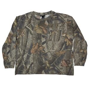 Winchester Long Sleeve Pocket T-Shirt Mens XXL Camo Realtree Hardwoods Hunting
